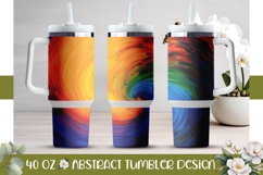 Colorful Swirl Tumbler Template, 40 Oz Tumbler Design Product Image 1