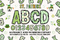 St patrick alphabet png clipart, st patrick letters doodle Product Image 1