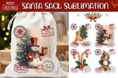 Christmas Snowman Santa Sack, Candy Cane Santa Sack Designs Product Image 1