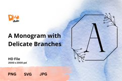 Monogram with Delicate Branches Product Image 1