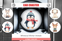 Car Coaster Winter Animals Product Image 1