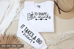 It Takes A Big Heart Day SVG Design - Sleeve T-shirt Design Product Image 1