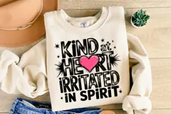 Kind Heart Irritated In Spirit Svg | Shirt Svg Product Image 2