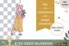 Hand Drawn Girl Illustration, Cartoon Girl PNG Product Image 1