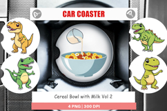 Car Coaster Cereal Bowl with Milk Product Image 1