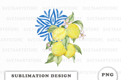 Watercolor Lemons composition png Product Image 1