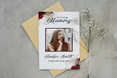 Funeral Floral Prayer Card, Ms Word and Photoshop Template Product Image 3
