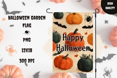 Fall Pumpkins Garden Flag, Happy Halloween Garden Flag Print Product Image 1
