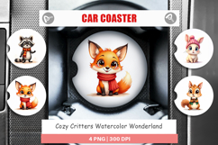 Cozy Critters Wonderland Car Coaster Product Image 1