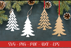 Christmas tree laser SVG PNG| Christmas ornament Product Image 2