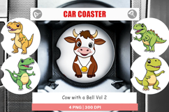 Car Coaster Cow with Bell Product Image 1