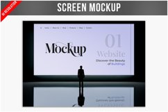 Silhouette Facing Bright Screen Mockup Product Image 1