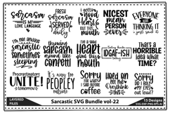 Sarcastic SVG Bundle, Funny Sarcasm Svg, Digital Download Product Image 1