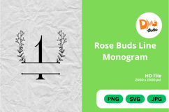 Rose Buds Line Monogram Product Image 1