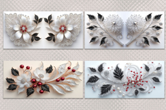 Coffee Mugs I 12 designs of mugs with 3D floral patterns,JPG Product Image 2