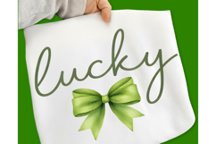 Lucky St. Patrick's Day Coquette PNG, Shamrock Yarn PNG Product Image 2