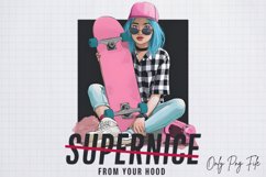 Funny Beautiful Girl Quotes Sublimation Design PNG Product Image 1