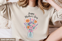 Happy mother&#039;s day PNG, Vintage Flowers Sublimation PNG Product Image 2