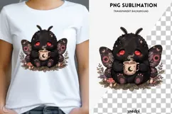 Cute Mothman Clipart PNG | Dark Cottagecore Cryptid, Coffee Product Image 1