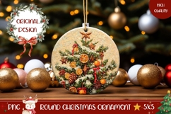 Christmas Tree Ornament, Winter Round Ornament Product Image 1