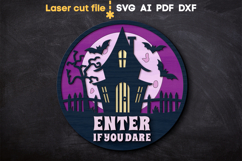 Halloween Spooky House SVG laser cut file for Glowforge Product Image 1