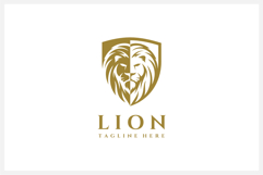 Lion Shield Logo Design Vector Illustration Product Image 2
