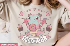 Snaxolotl PNG, Axolotl Sublimation PNG Product Image 1