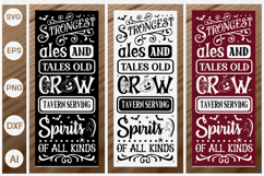 Strongest Ales and Tales Old Crow Porch Sign SVG | Halloween Product Image 1