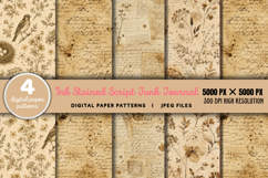 Ink Stained Script Junk Journal JPG Product Image 1