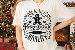 Made With Love Gingerbread Bakery Svg, Christmas Baking Svg. Product Image 2