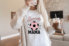 Soccer mama Pink Ball PNG Sublimation | Soccer PNG Design Product Image 2