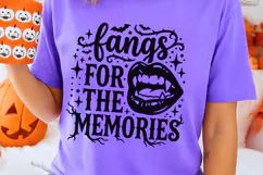 Fangs For The Memories Svg, Funny Halloween Svg, Gothic Svg. Product Image 2