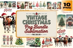 Vintage Christmas Sublimation PNGs Product Image 1