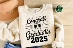 Congrats Graduates 2025 svg | Graduation Svg | Shirt Svg Product Image 2