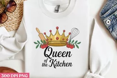 Queen of the Kitchen PNG, Kitchen Quotes Clipart PNG Product Image 1