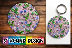 Spring Blossom Elegance: 3D Circle Design Product Image 1