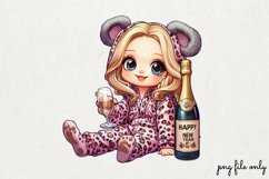 Pink leopard girl for Happy Clipart PNG Product Image 1