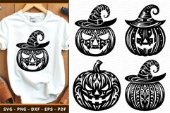 Pumpkin Faces SVG, Funny Scary Halloween Pumpkin Faces PNG Product Image 1