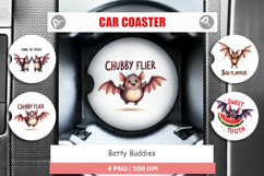 Batty Buddies Car Coaster Product Image 1