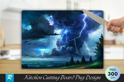 Thunderstorm Sky Cutting Board Sublimation Design Product Image 1