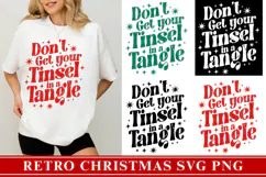 Retro Christmas Svg, Festive Holiday Quote svg Product Image 1