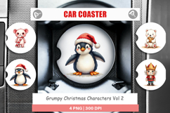 Grumpy Christmas Car Coaster Product Image 1