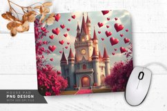 Castle with Heart Clouds Mouse Pad PNG Design Product Image 1