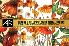 Helenium Flower Digital Paper Pattern Product Image 1