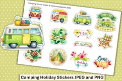 Camping Holiday Stickers PNG and JPEG Product Image 1