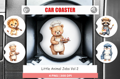 Car Coaster Little Animal Jobs Product Image 1