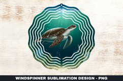 Turtle Wind Spinner Sublimation Design Product Image 1