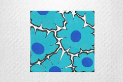 Blue Floral Pop Art Embroidery Design Product Image 1