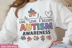Autism awareness PNG, Autism Sublimation PNG Product Image 1