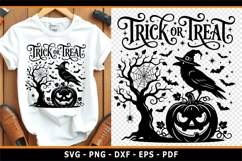Trick or treat SVG, Halloween SVG, Crow, Witch, Witchy SVG Product Image 1